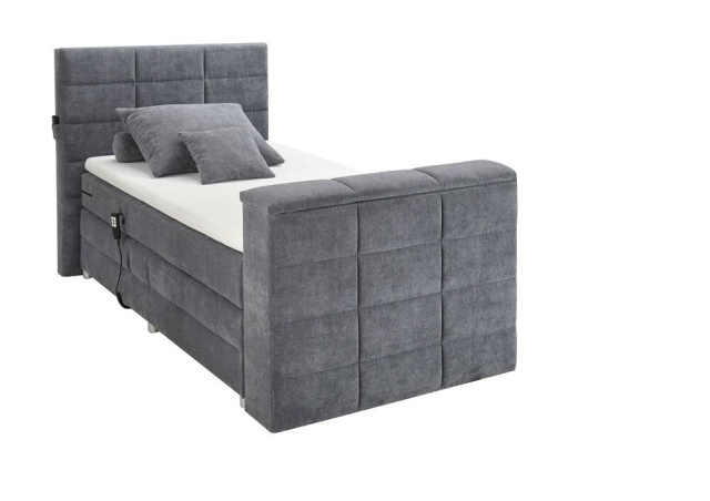 Pat gri antracit din textil 120x200 cm Denver The Home Collection