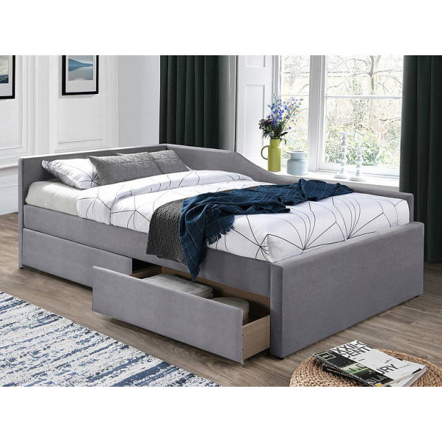 Pat gri din catifea 120x200 cm Eliot The Home Collection