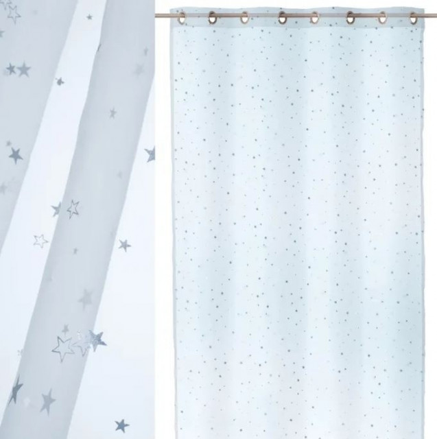 Perdea albastra din poliester 140x260 cm Mime Star The Home Collection