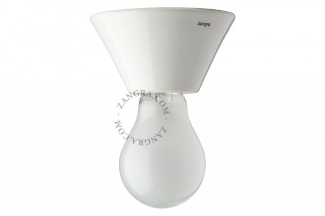 Plafoniera alba din ceramica Nelly Zangra