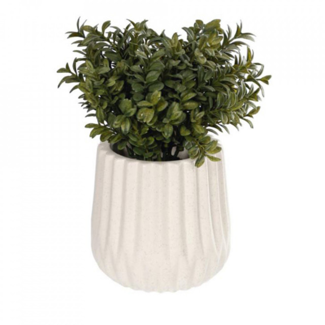 Planta artificiala cu ghiveci din polietilena si ceramica 24 cm Milan Kave Home