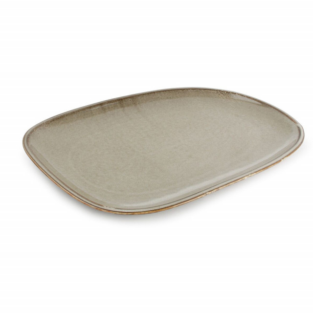 Platou gri din ceramica 23x33 cm Ceres Fine2Dine