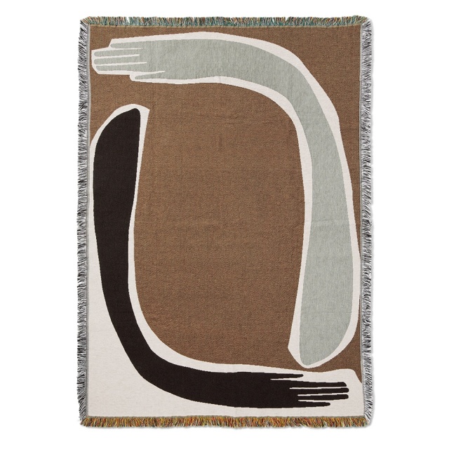 Pled maro din bumbac 120x170 cm Pose Ferm Living
