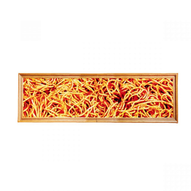 Pres de intrare multicolor din fibre sintetice 60x200 cm Spaghetti Seletti
