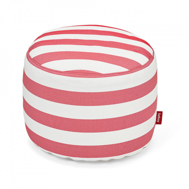 Puf pentru exterior alb/rosu din olefina 50 cm Point Fatboy