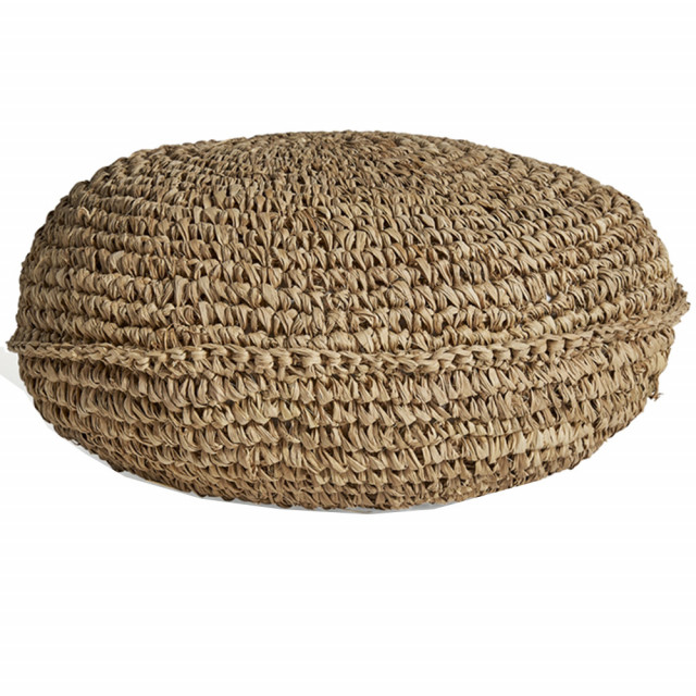 Puf rotund maro din fibre naturale 36 cm Scauri Vical Home