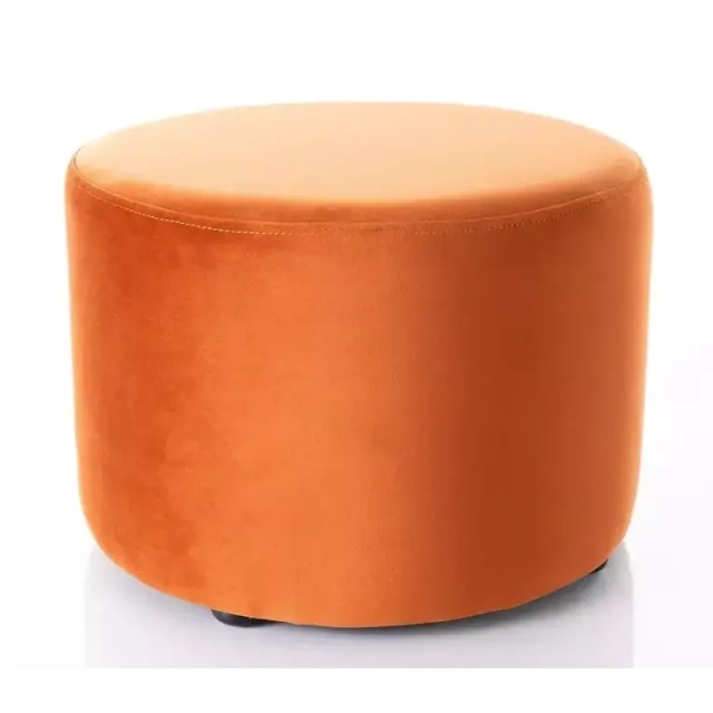 Puf rotund maro scortisoara din catifea 43 cm Doti A The Home Collection