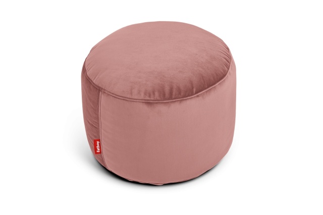 Puf rotund roz din catifea 50 cm Point Velvet Fatboy