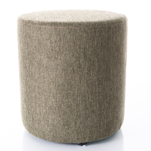 Puf rotund verde oliv din textil 38 cm Doti B The Home Collection