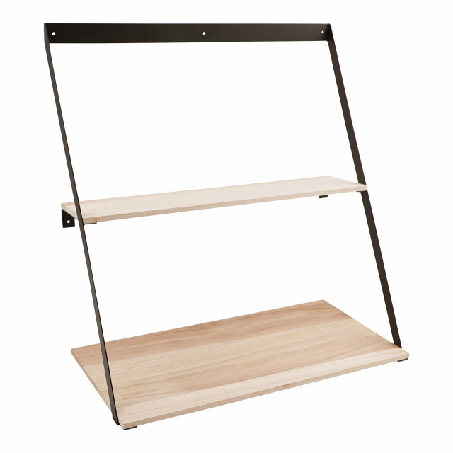 Raft maro/negru din lemn 50 cm Bern House Nordic