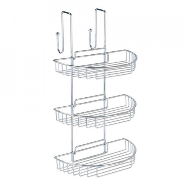 Raft pentru baie argintiu din metal 28 cm Kuopio Levels Wenko
