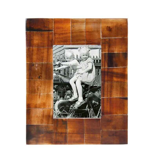 Rama foto maro din corn de bivol si MDF 19x24 cm Brown LifeStyle Home Collection