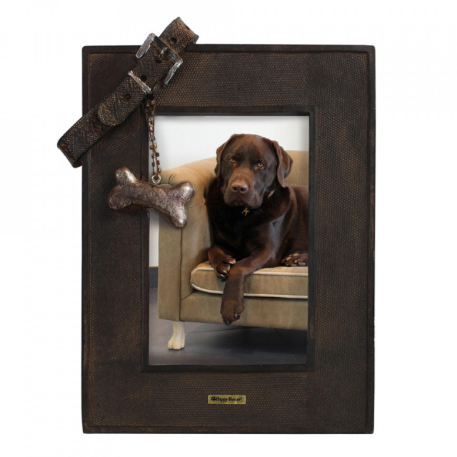 Rama foto maro din polirasina 19x24 cm Collar Dog Happy-House