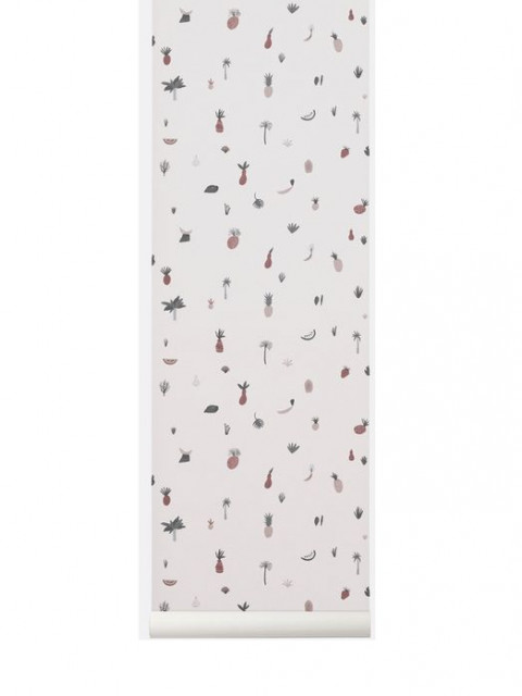 Rola tapet multicolora din hartie 53x1000 cm Fruiticana Ferm Living