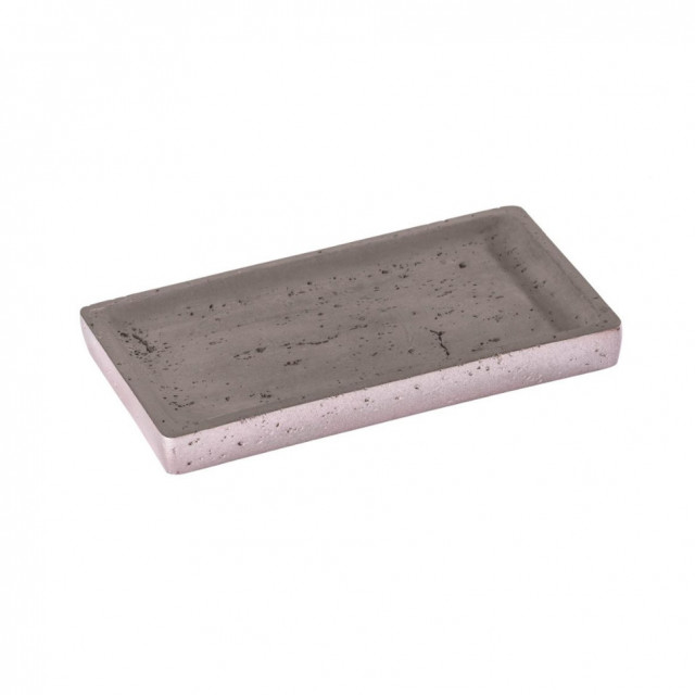 Savoniera gri/roz din ciment 3x24 cm Mauve Wenko