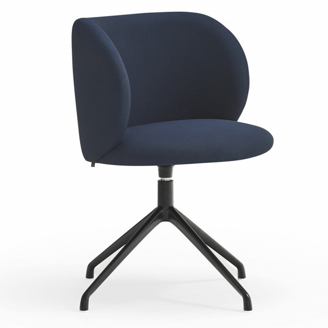 Scaun birou rotativ albastru inchis/negru din textil Mogi Style Teulat