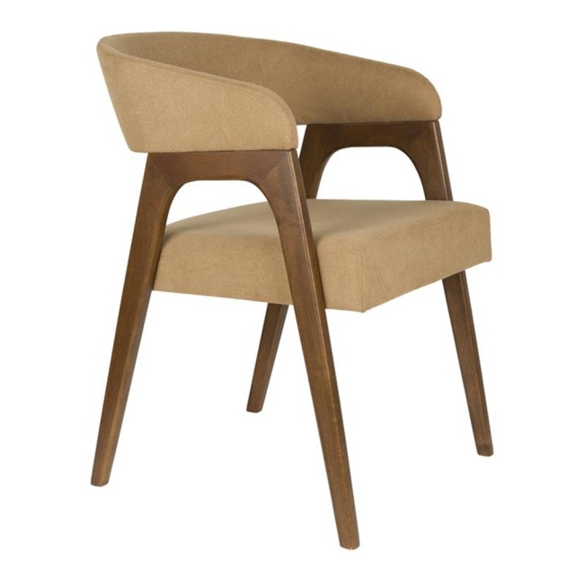 Scaun dining bej din textil Adamello Dutchbone