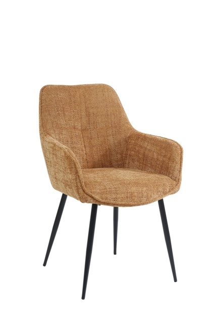 Scaun dining portocaliu din textil Jez The Home Collection