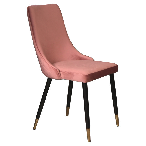 Scaun dining roz din catifea Piano The Home Collection