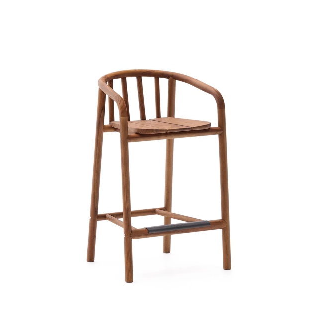 Scaun exterior bar maro din lemn Turqueta Kave Home