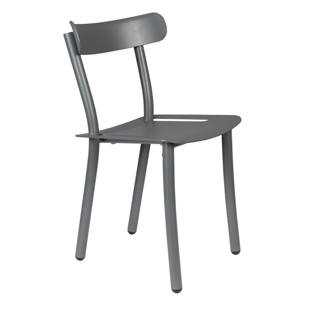 Scaun exterior dining gri din metal Friday Zuiver