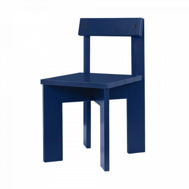 Scaun pentru copii albastru din lemn Ark Low Ferm Living