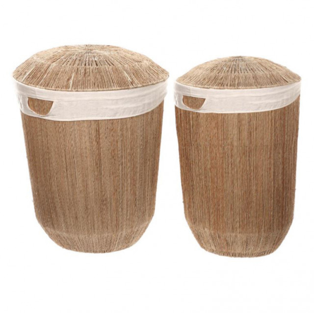 Set 2 cosuri de rufe maro din iuta Estibalis Kave Home
