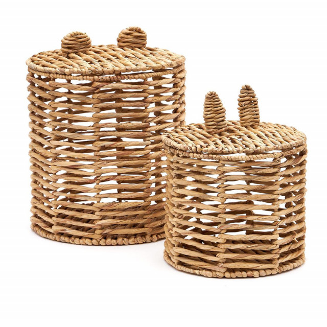 Set 2 cosuri pentru copii maro din fibre naturale Venezia Kave Home