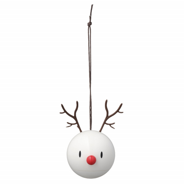 Set 2 decoratiuni suspendabile albe 8 cm Reindeer Hoptimist