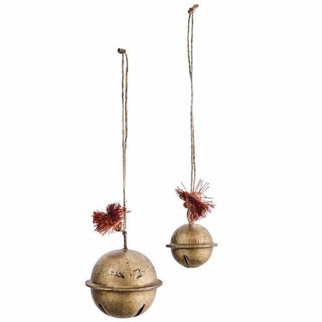 Set 2 decoratiuni suspendabile aurii din metal 4 cm Daria Madam Stoltz