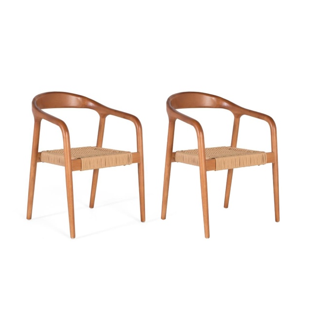 Set 2 scaune dining maro din lemn Rubar Giner y Colomer