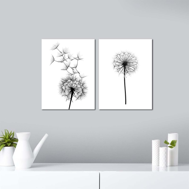 Set 2 tablouri multicolore 40x62 cm Dandelion The Home Collection