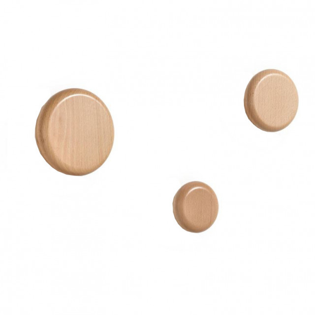 Set 3 cuiere maro deschis din lemn de fag Nadue Kave Home