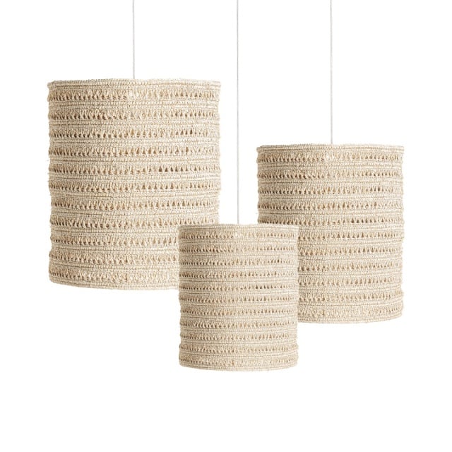 Set 3 lustre crem din fibre naturale Celia Vical Home