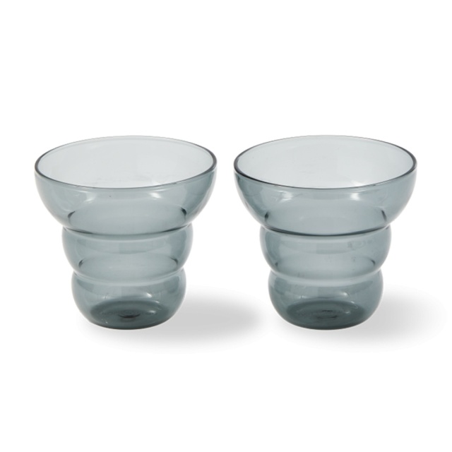 Set 4 pahare gri din sticla 300 ml Mizu Kiri Pols Potten