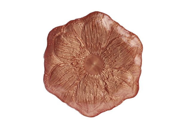 Set 5 farfurii pentru desert portocalii din sticla 22 cm Elroy6p The Home Collection