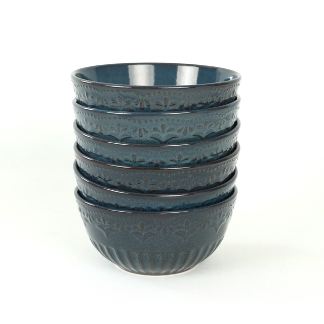 Set 6 boluri albastre din ceramica 800 ml Juh The Home Collection