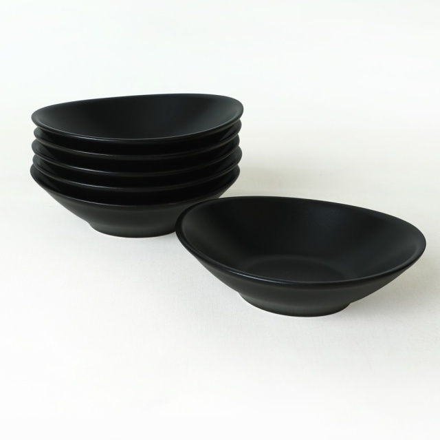 Set 6 boluri negre din ceramica 330 ml Reg The Home Collection