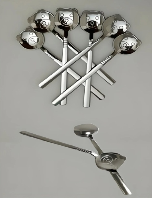 Set 6 lingurite argintii din metal Savia The Home Collection