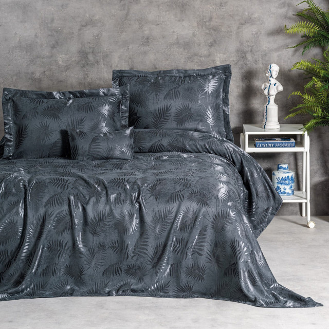 Set cuvertura pat albastra din fibre sintetice Dafne The Home Collection