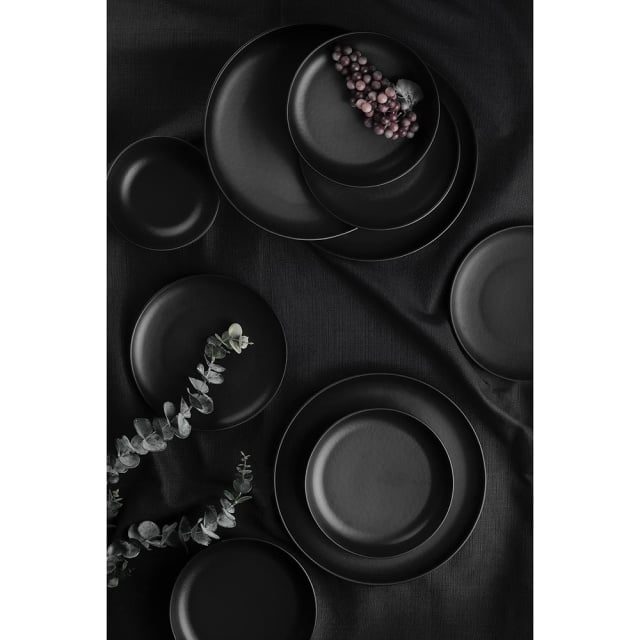 Set de masa 18 piese negre din ceramica Orland The Home Collection