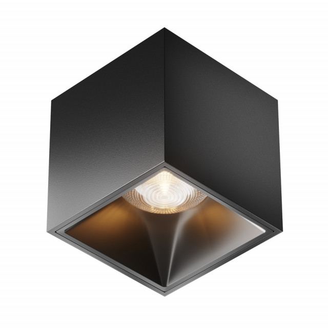 Spot negru din metal cu LED Alfa 900-4000 Square Maytoni