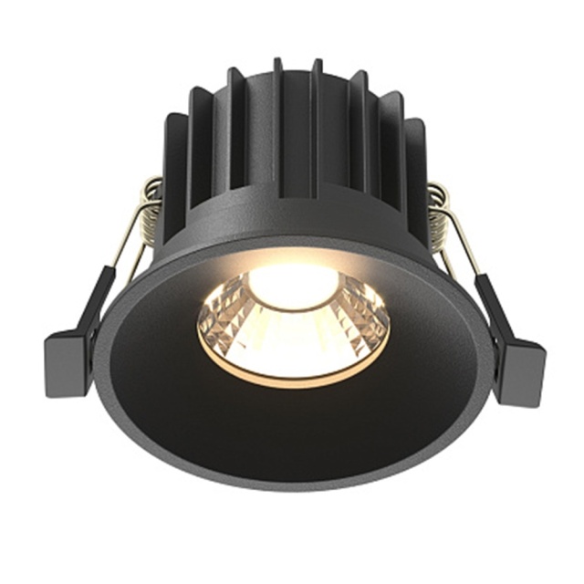 Spot negru din metal cu LED Downlight Round 3 Maytoni