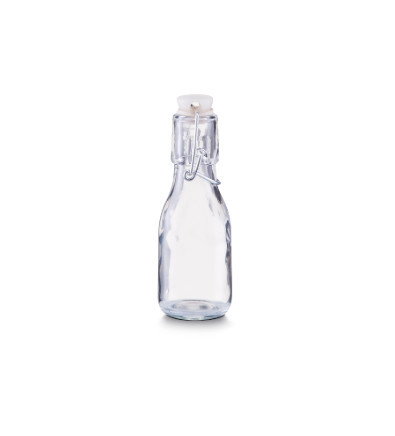 Sticla transparenta cu dop 100 ml Mini Glass Bottle Zeller