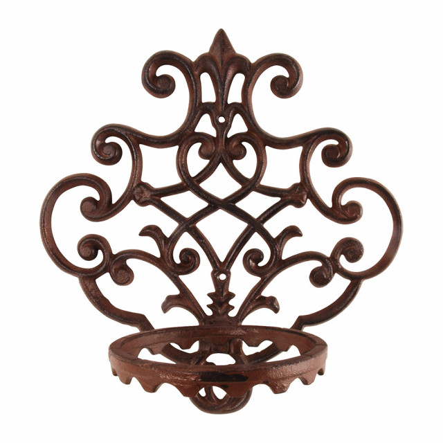 Suport de perete pentru ghiveci maro din metal 31 cm Vopota Esschert Design