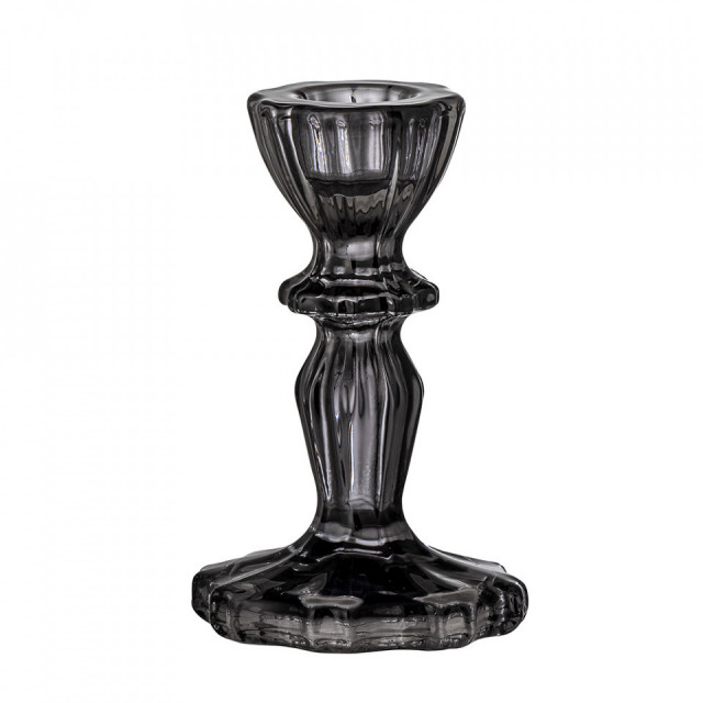 Suport lumanare negru din sticla 11 cm Litus Creative Collection
