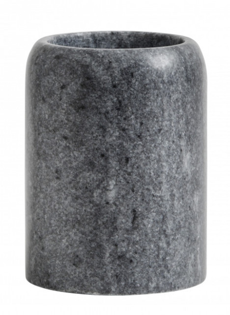 Suport negru/gri din marmura 7x10 cm pentru periuta dinti Strema Nordal