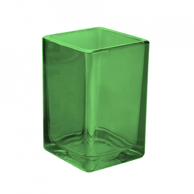 Suport pentru periuta de dinti verde din sticla 6x10 cm Moz Versa Home