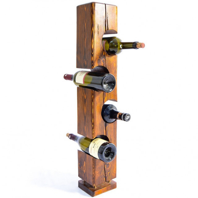 Suport pentru sticle de vin maro din lemn Wiholder The Home Collection