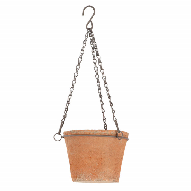 Suport suspendabil pentru ghiveci portocaliu din ceramica 17cm Jope L Esschert Design